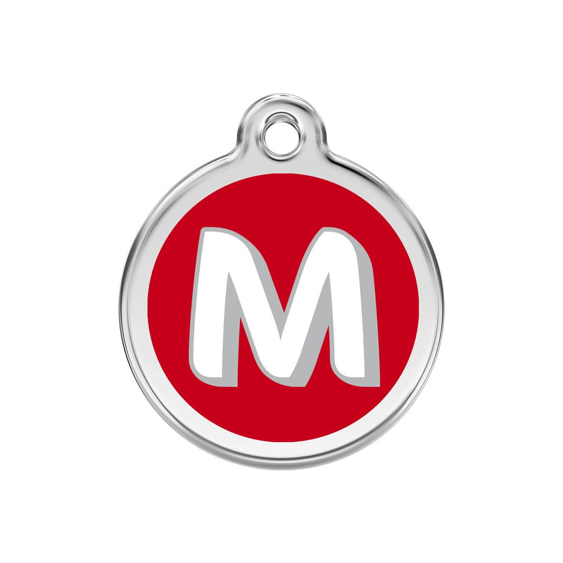 Alphabet Tag Letter M Red - Large