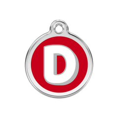 Alphabet Tag Letter D Red - Large