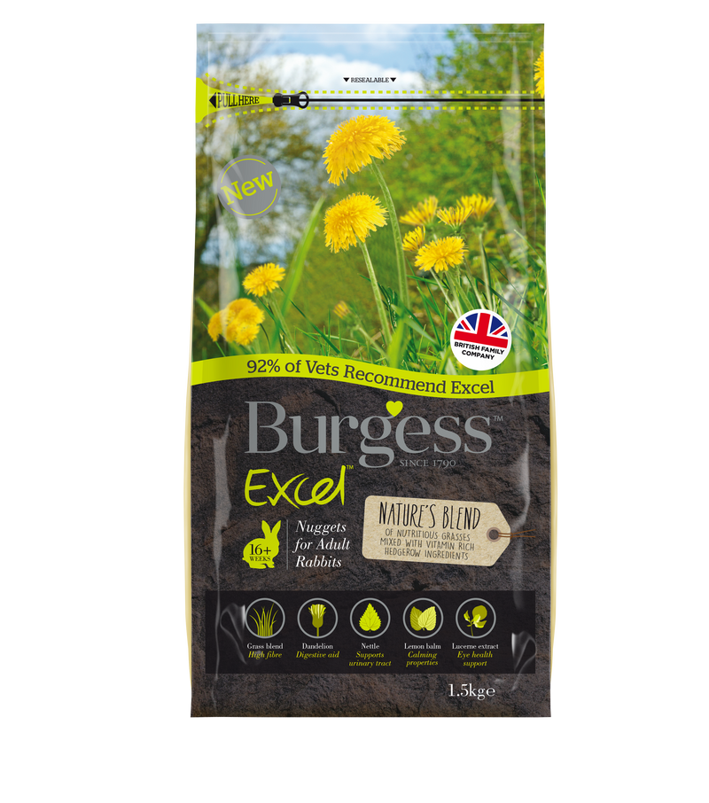 Burgess Excel Rabbit Natures Blend - 1.5KG