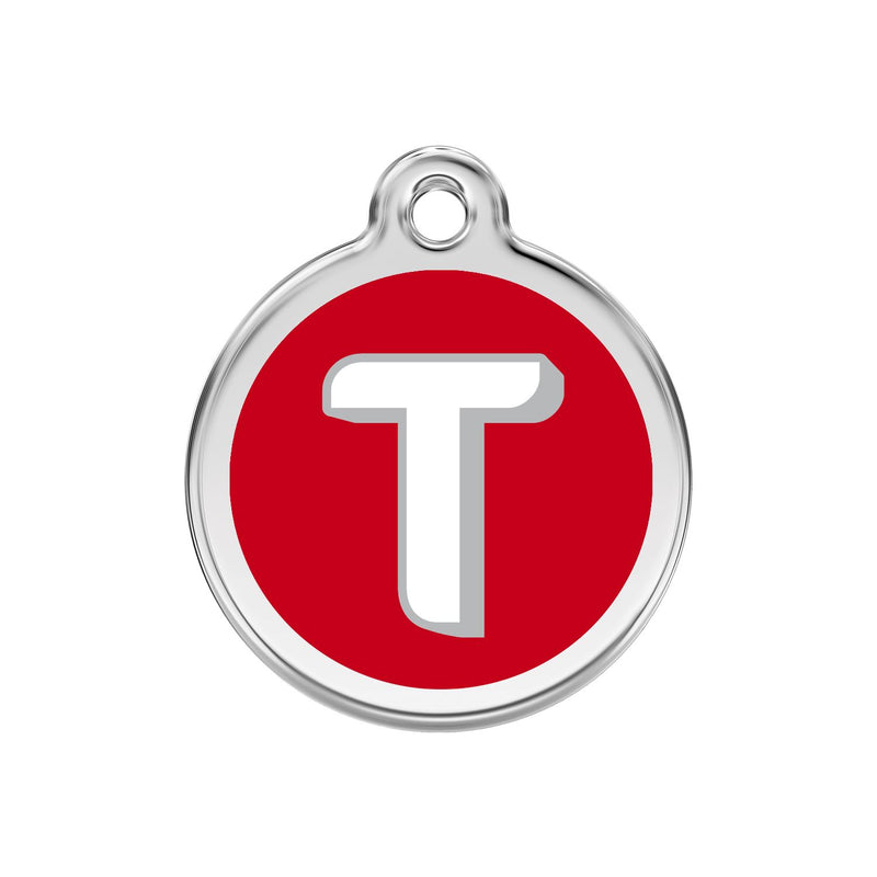 Alphabet Tag Letter T Red - Large