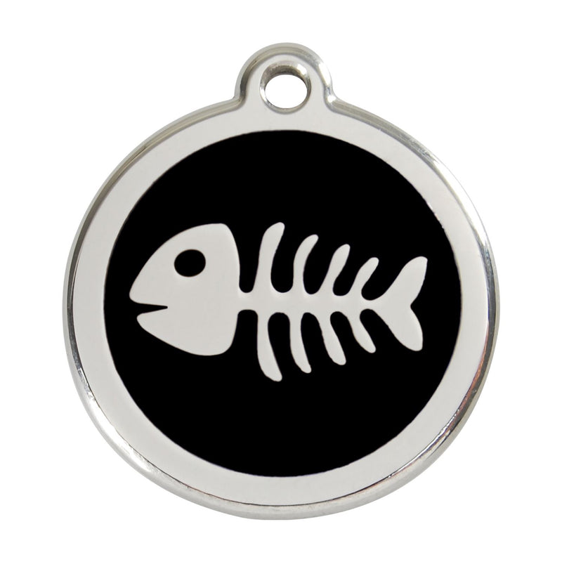 Fish Skeleton Black - Large