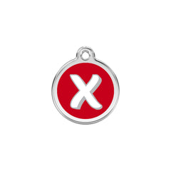 Alphabet Tag Letter X Red - Large