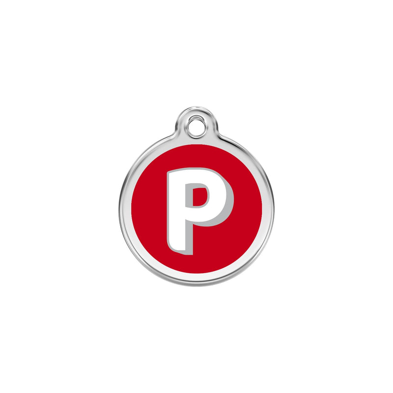 Alphabet Tag Letter P Red - Large