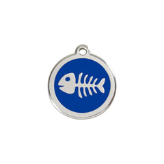 Fish Skeleton Navy - Small