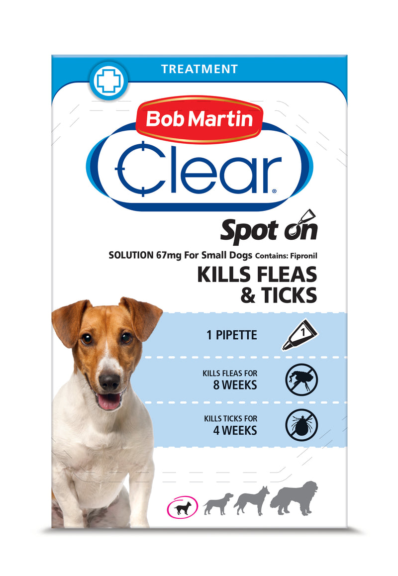 Bob Martin  Flea Clear Spot On Small Dog 1Tubex10