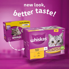 Whiskas Pouch 11+ Poultry Feast in Jelly 4x12x85g