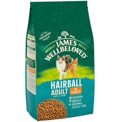 James Wellbeloved Cat Adult Hairball Turkey - 1.5KG