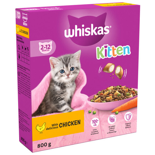 Whiskas Sych 2-12 Mth Kitten Cyw 5x800g