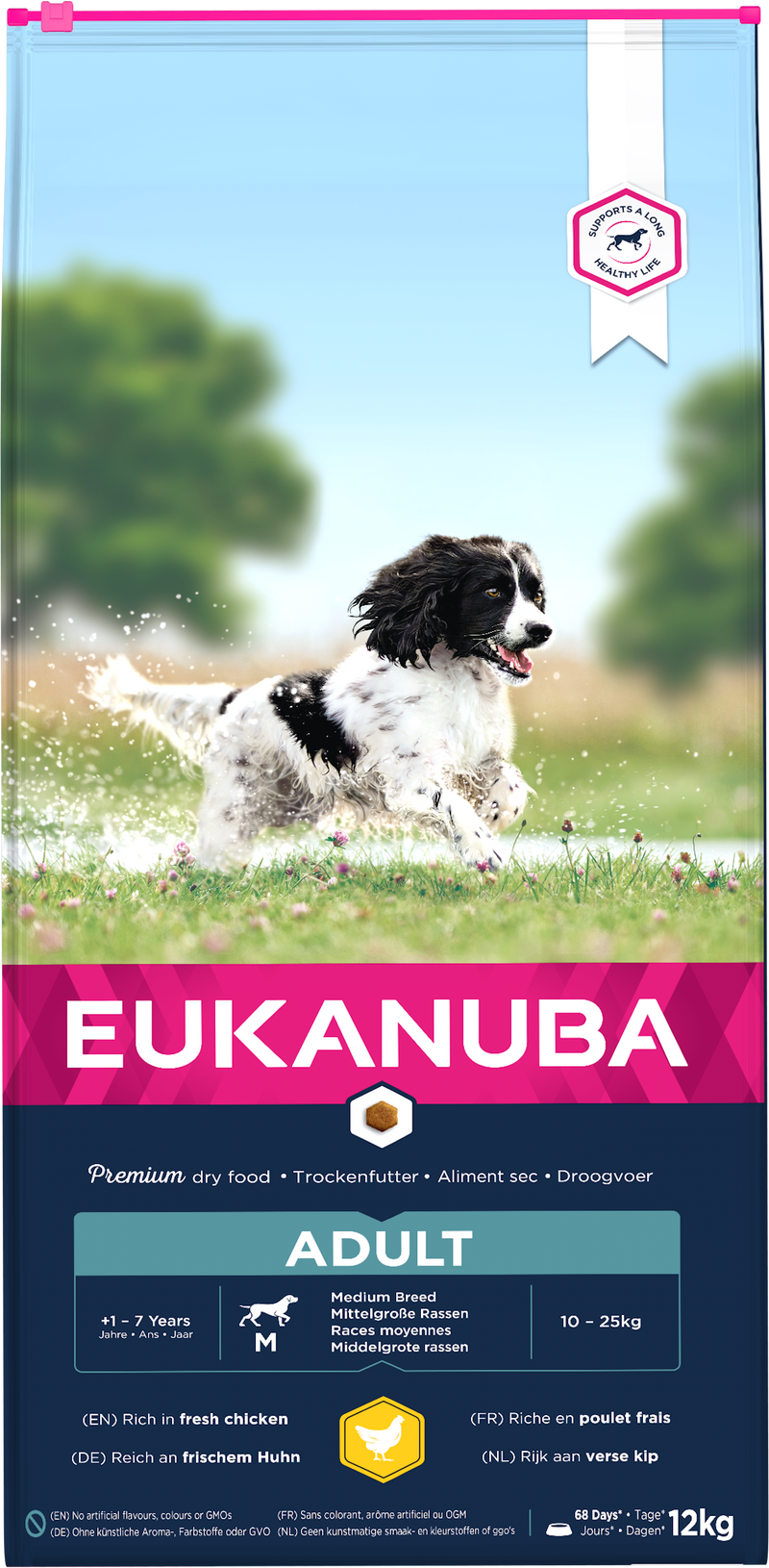 Eukanuba Adult Med Breed Chicken - 12KG
