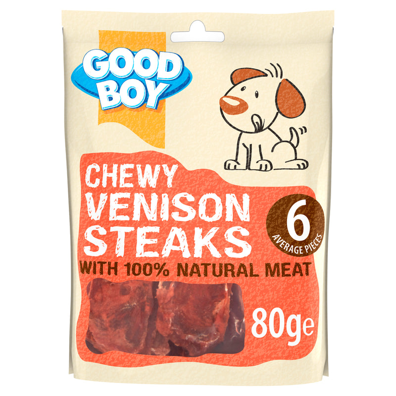 Good Boy Chewy Venison Steaks 12x80g