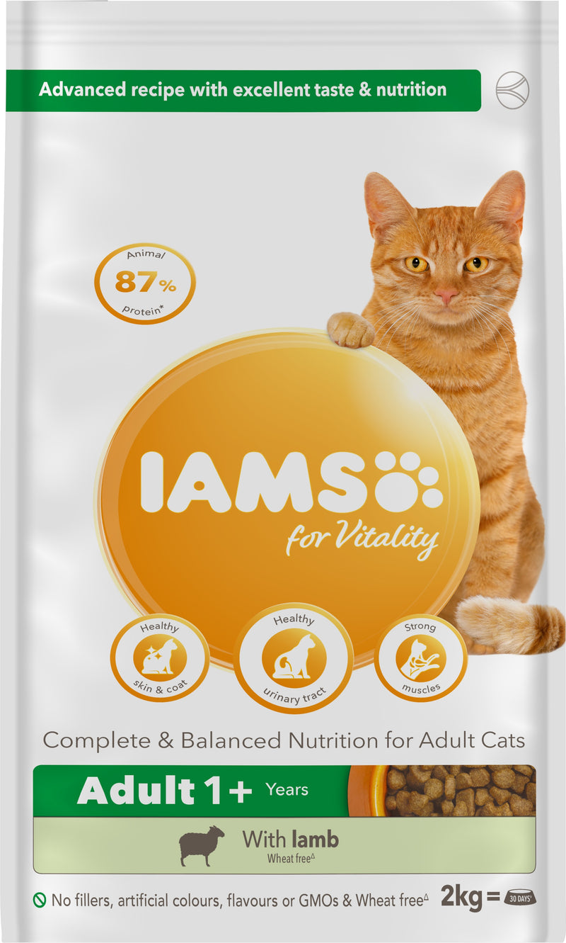 Iams Cat Adult Vitality Lamb 2x2kg