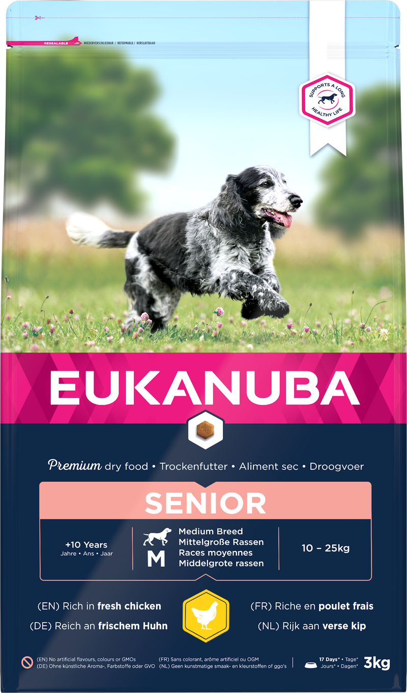 Eukanuba Senior Med Breed Chicken 3x3kg