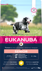 Eukanuba Senior Med Breed Chicken 3x3kg