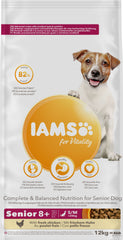 Iams Dog Senior Vitality Sml/Med Chicken - 12KG