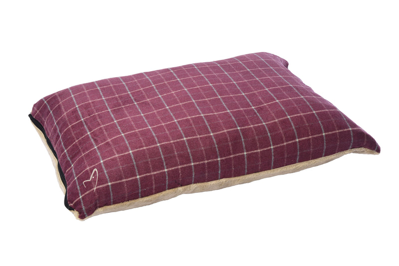 Premium Comfy Cushion Large Wine Check