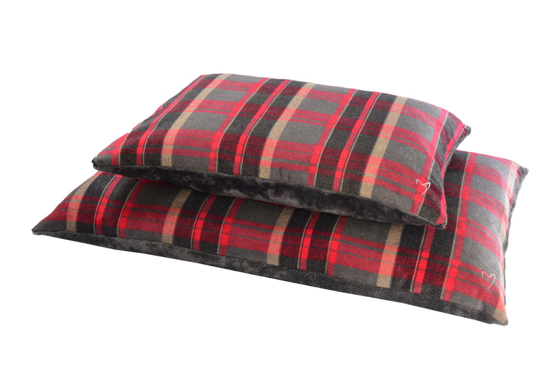 Camden Comfy Cushion Large Red Check