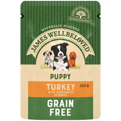 James Wellbeloved Puppy Turkey Grain Free Pchs 12x100g