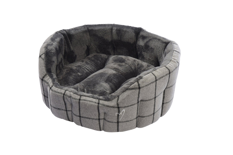 Camden Deluxe Bed Large 76cm(30")Grey Check