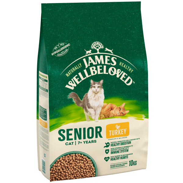 James Wellbeloved Cat Senior Twrci - 10KG