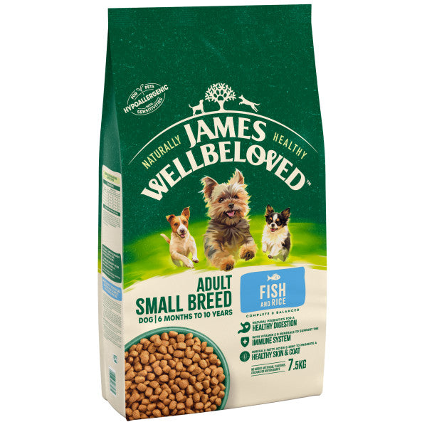 James Wellbeloved Dog Adult Small Breed Fish & Rice - 7.5KG