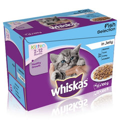 Whiskas Pch 2-12m Kit Jel Pysgod 4x12x100g