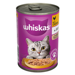 Tuniau Whiskas 1+ Cyw Iâr CIJ 12x400g