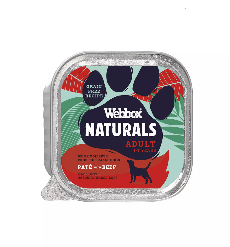 Webbox Nat Dog Adlt Beef Pate 11x150g