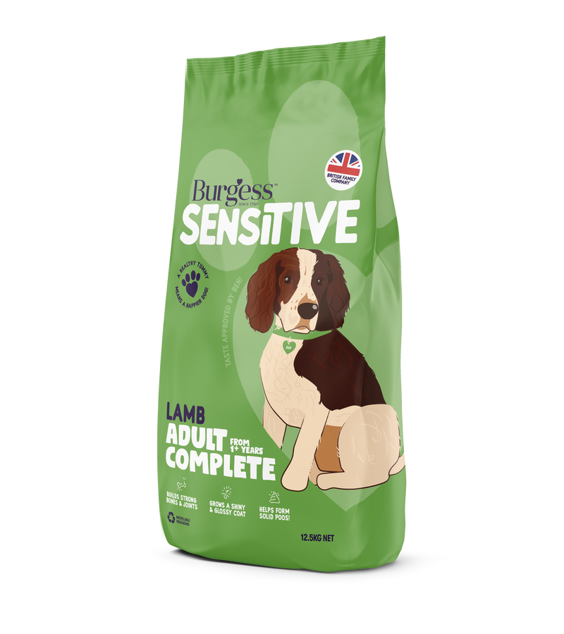 Burgess Sensitive Dog Lamb & Rice - 12.5KG