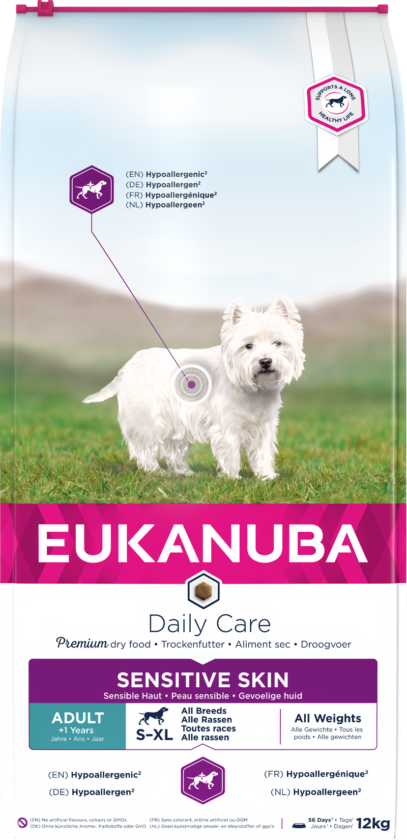 Croen Sensitif Gofal Dyddiol Eukanuba - 12KG