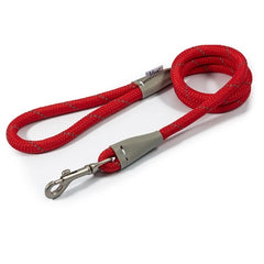 Ancol Viva Rope Refl Snap Arwain Coch 12mm