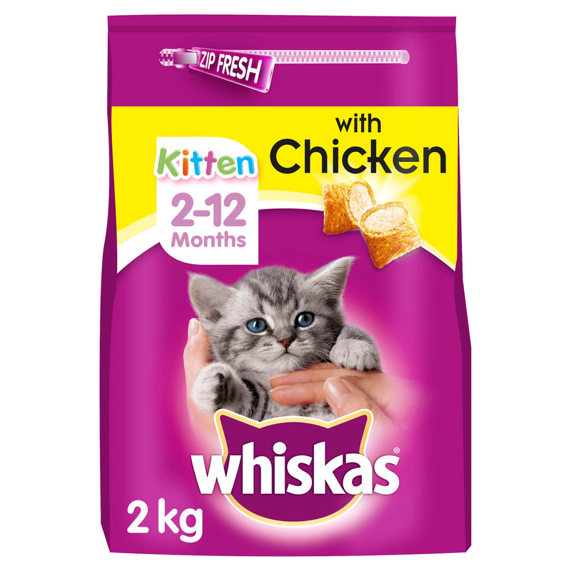 Whiskas Sych 2-12 Mth Cyw Iâr Cainc - 2KG