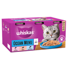 Tuniau Whiskas 1+ Bwydlen Cefnfor CIJ 4x6x400g