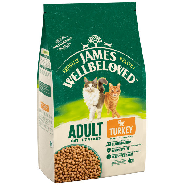 James Wellbeloved Cat Twrci Oedolion - 4KG