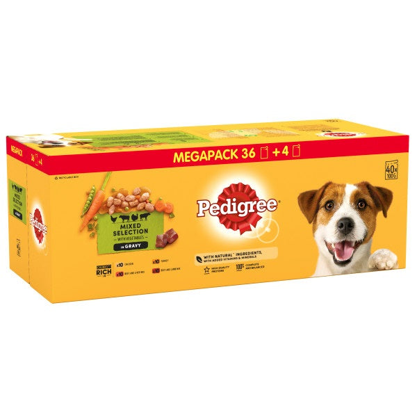 Pedigree Pouch Mix Selection 40/36x100g - Mega Pack