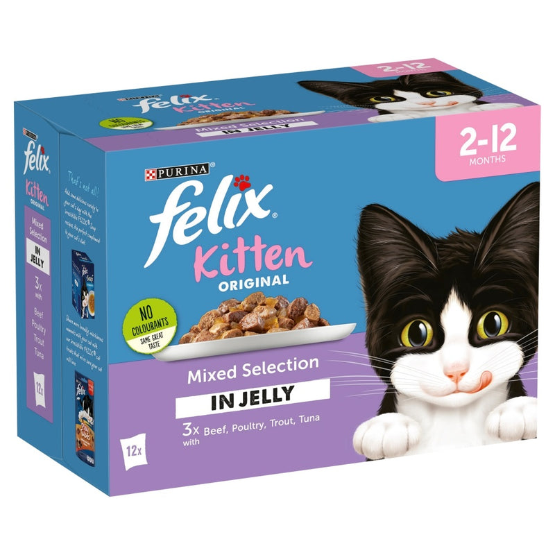 Felix Pch Kitten Mix Beef CIJ 4x12x100g