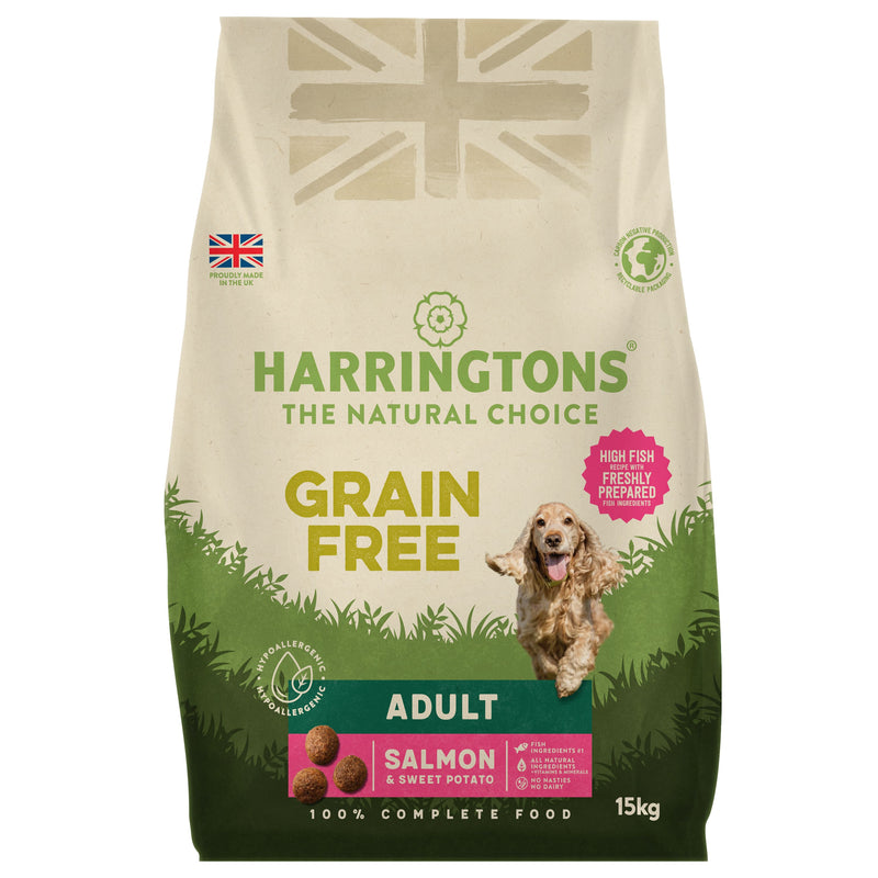Harringtons Dog Grain Free Salmon - 15KG
