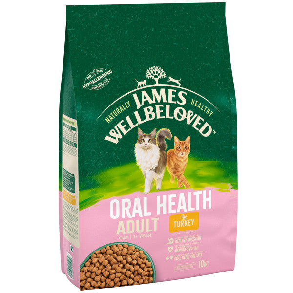 Cat James Wellbeloved Twrci Iechyd y Geg Oedolion - 10KG