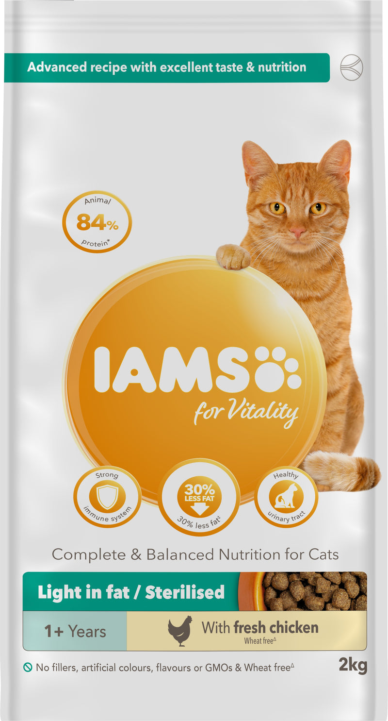 Iams Cat Adult Vitality Lght/Ster 2x2kg