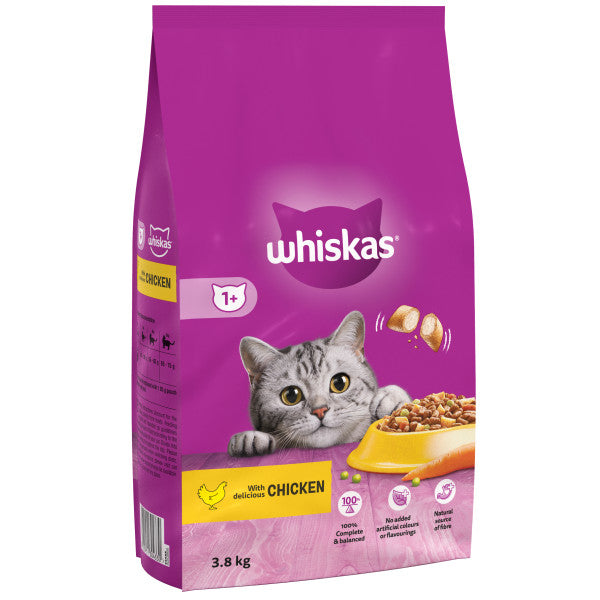 Whiskas Dry 1+ Chicken - 3.8KG