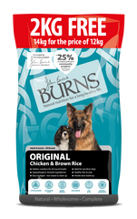 Burns Original gyda Cyw Iâr +2kg FOC - 14kG