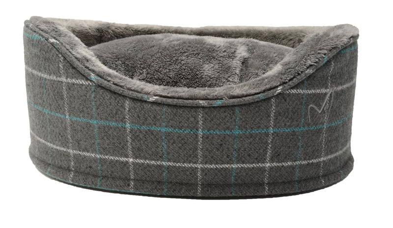 Premium Bed Small 50cm (20") Grey Check