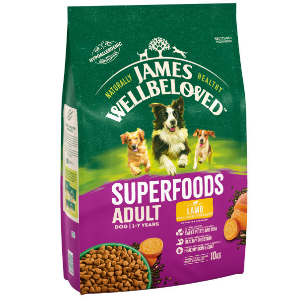 James Wellbeloved Ci Oen Superfoods Oedolion - 10KG