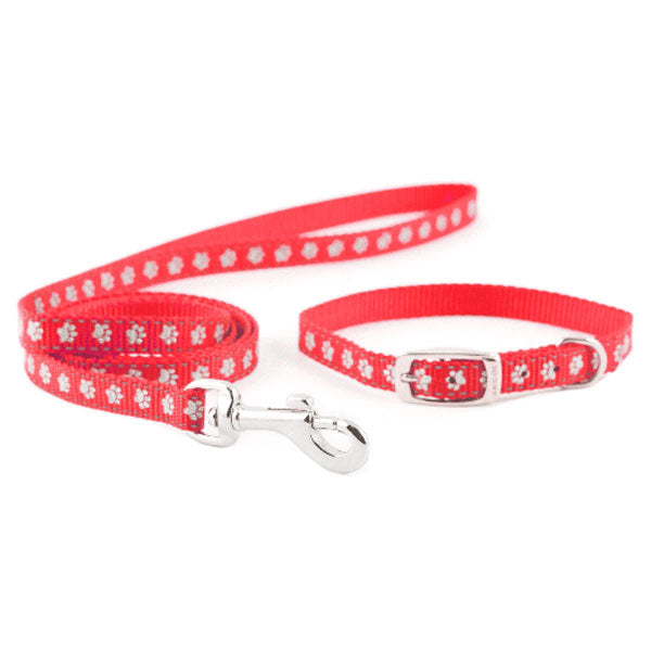 Ancol Nylon Puppy Collar & Lead Set Red