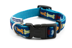 Ancol Nylon Blue Bone Adj Collar S 1-2